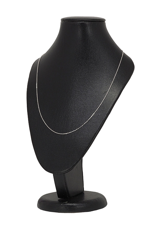 cadena oro blanco 18 ktes eslabones forzados planos de 40 cm de largo fotografia expositor 045_033283030-40_02