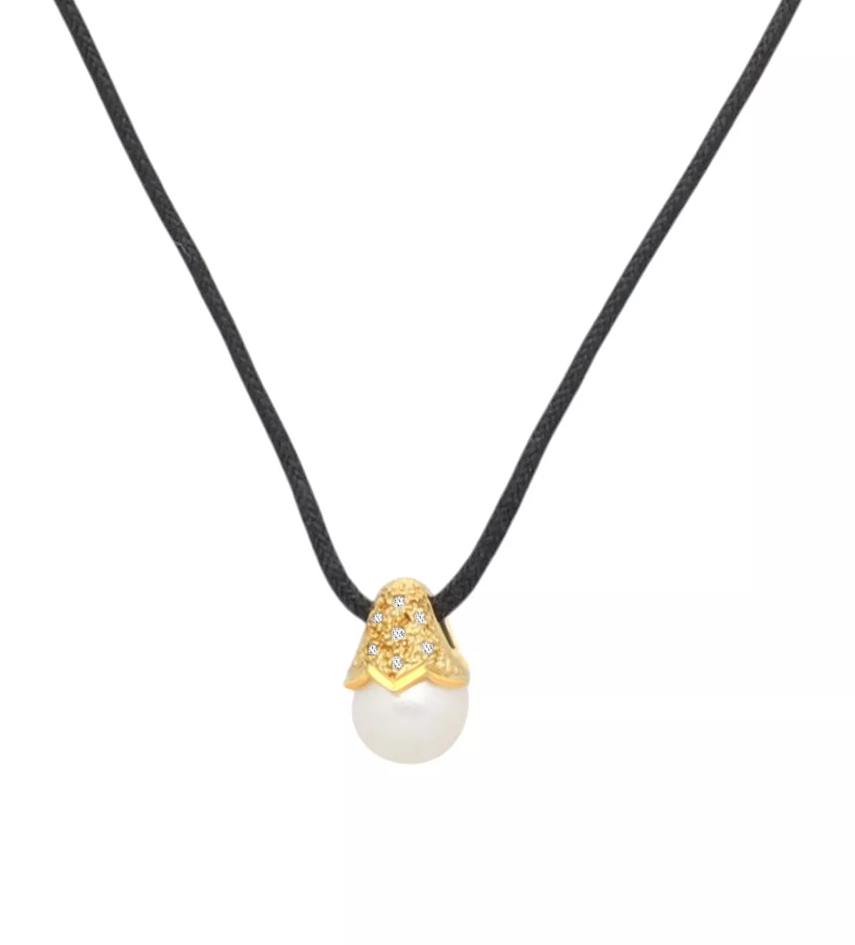 gargantilla de oro con brillantes y perla cultivada foto para parrilla web