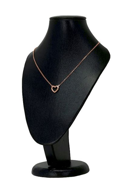 Gargantilla de plata chapada corazón 266_024241-4-1-1