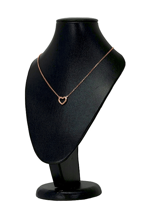 Gargantilla de plata chapada corazón 266_024241-4-1-1