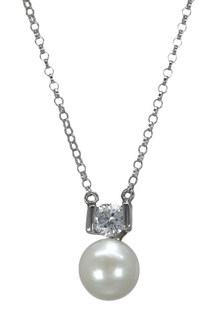 Gargantilla de plata con perla y circonita 266_024152-1-1