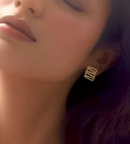 pendientes de plata chapada cercado modelo