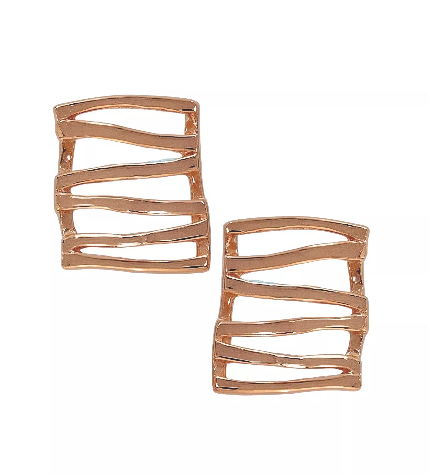 pendientes plata chapada oro rosa