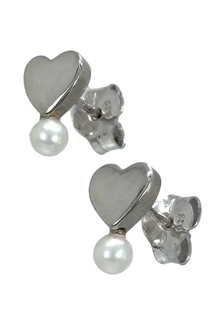 Pendientes de plata con perla motivo corazón 266_014348-1-1