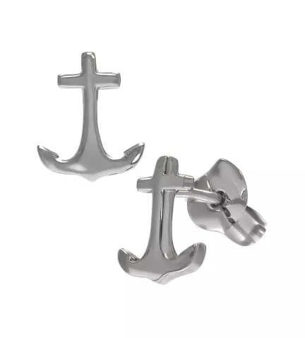 pendientes de plata modelo ancla