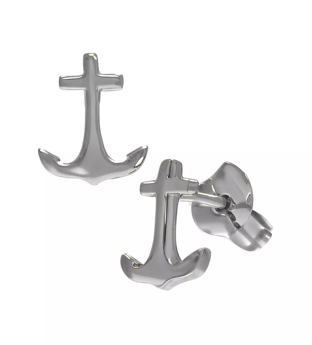 pendientes de plata modelo ancla