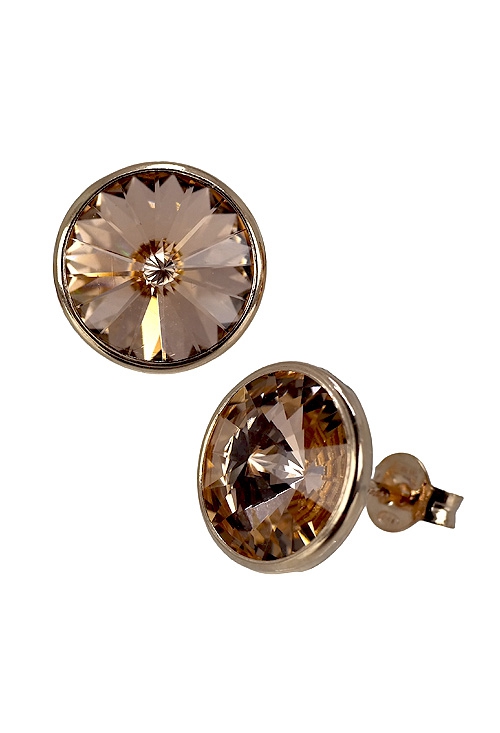 Pendientes plata chapada con cristal de Swarovski 273_A2520-63T