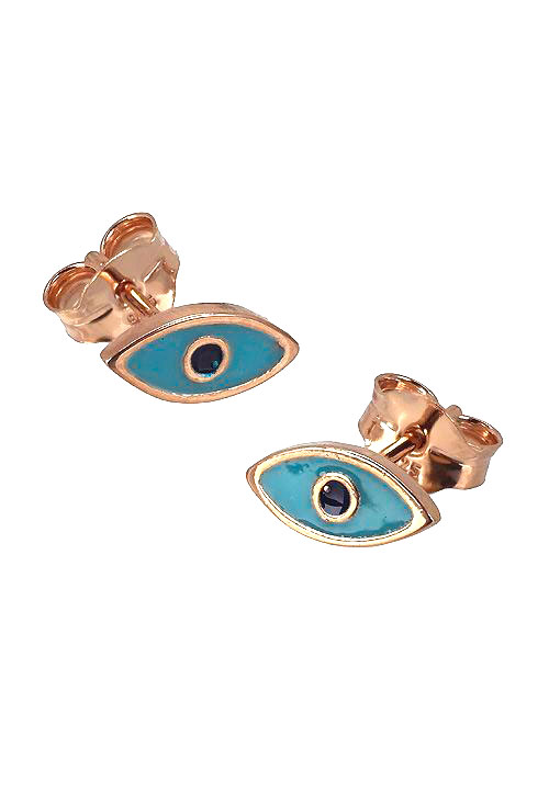 Pendientes de plata chapada y esmalte Ojo turco 266_014731-4-1