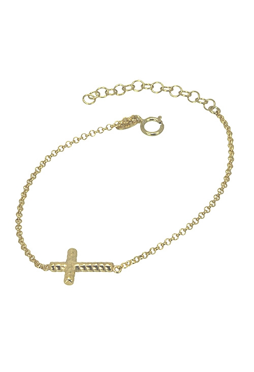 Pulsera plata chapada con cruz compra segura de regalos para comuniones 266_044710-2-1