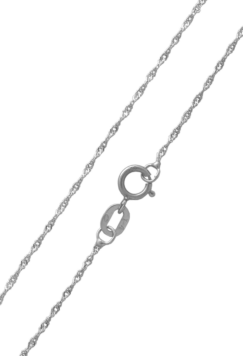 cadena oro blanco 18 kilates modelo singapur de 45 centimetros fotografia detalle aumentado para joyeria online el rubi joyeros