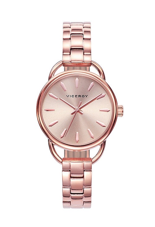 Reloj Viceroy colección Kiss caja y correa chapada color oro rosa 023_471094-97