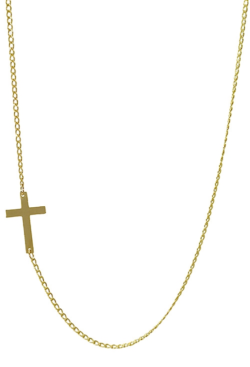 gargantilla oro amarillo 18 ktes con cruz latina horizontal 243_000-07411