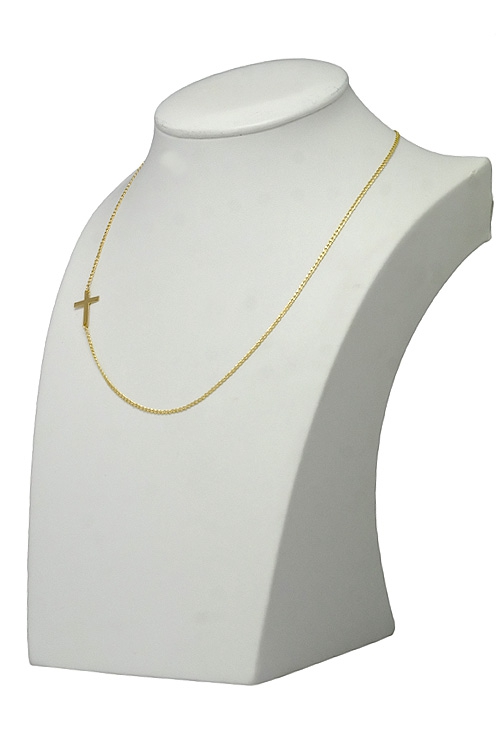 gargantilla oro amarillo 18 ktes con cruz latina horizontal 243_000-07411 foto en expositor