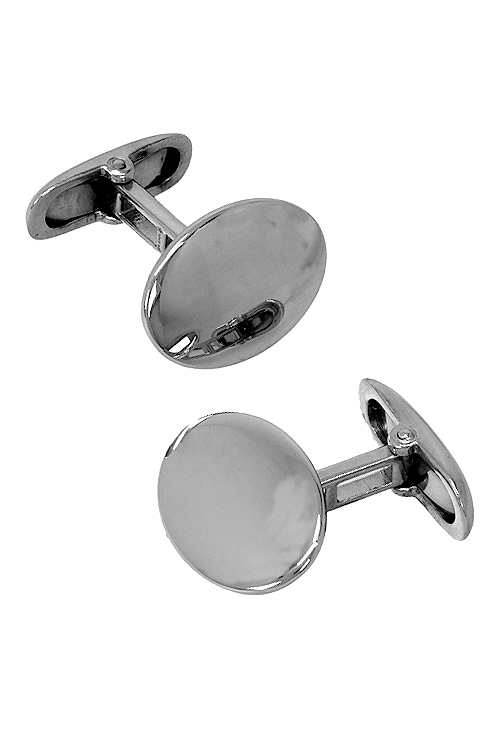 gemelos camisa plata ley forma ovalada 282_GE317