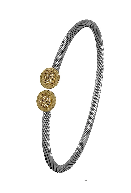 pulsera acero y oro con cristales swarovski color citrino 094_61433-P2P-1