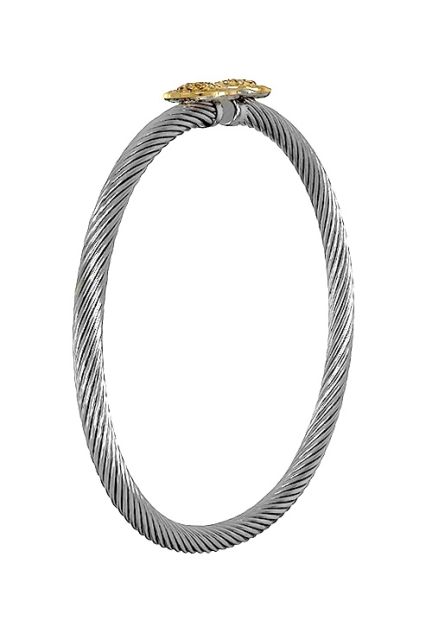 pulsera acero y oro con cristales swarovski color citrino 094_61433-P2P-1 foto lateral