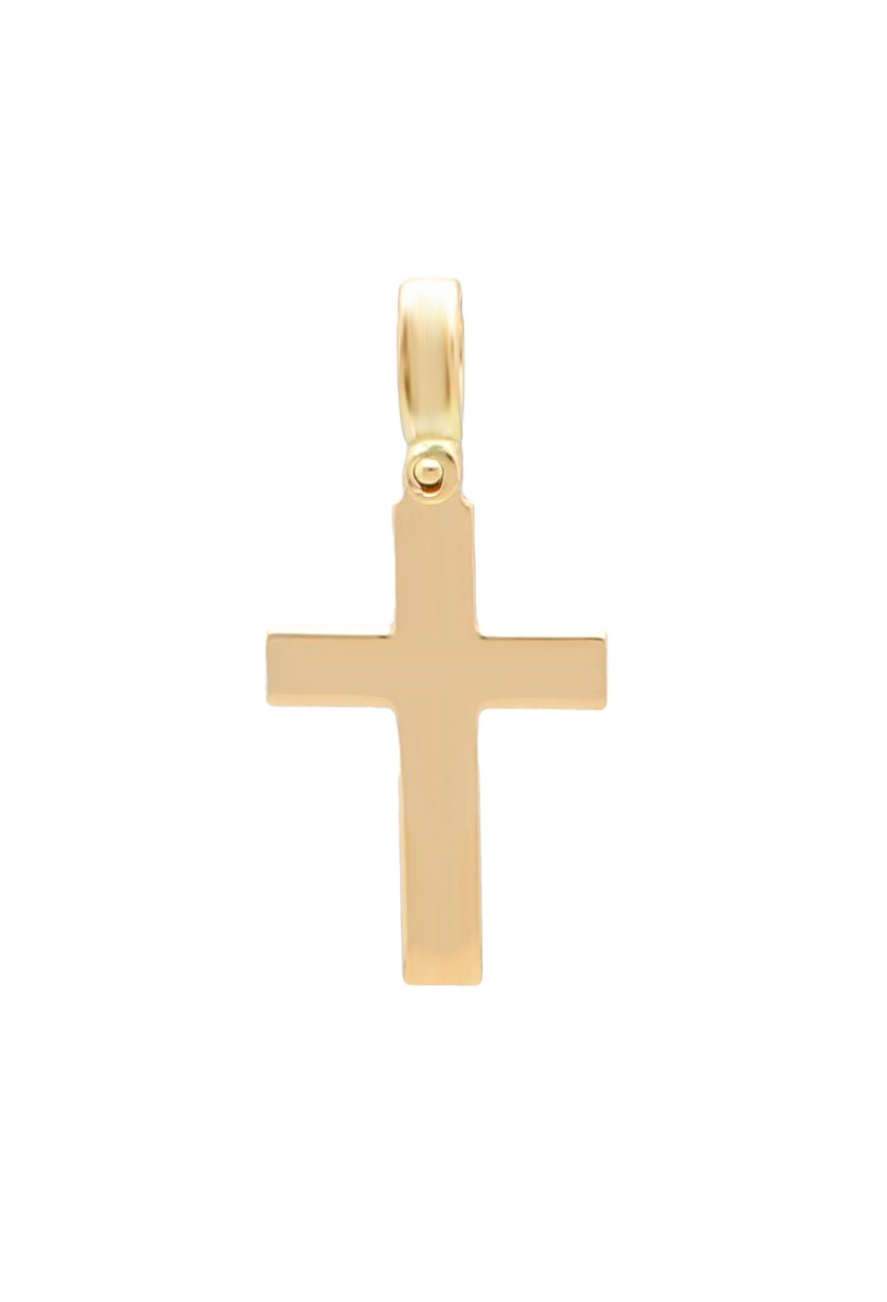 Cruz oro amarillo 18K chapa plana 243_009-03079