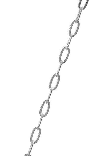 Cadena plata largo 40 cm forzada alargada 126_SLP50-40