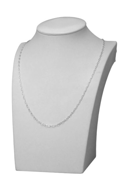 Cadena plata largo 40 cm forzada alargada 126_SLP50-40 expositor