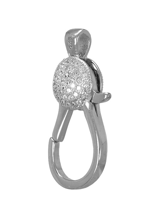 Mosquetón en plata y circonitas para llevar de colgante joyas practicas para mujer 280_2030390