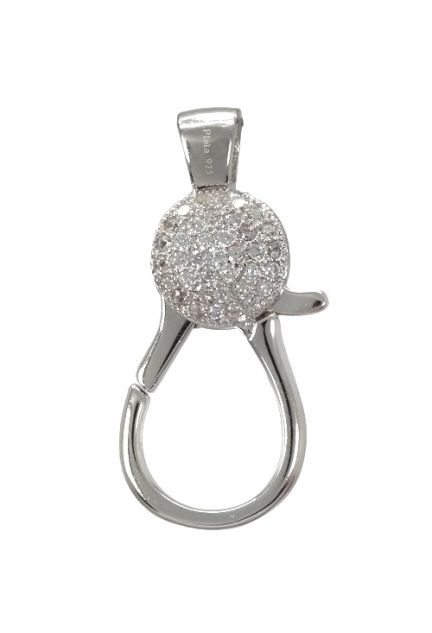 Mosquetón en plata y circonitas para llevar de colgante venta online joyas para mujer 280_2030391