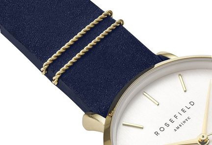 Reloj Rosefield caja en acero chapado Ip oro, correa piel 283_WBUG-W70-1