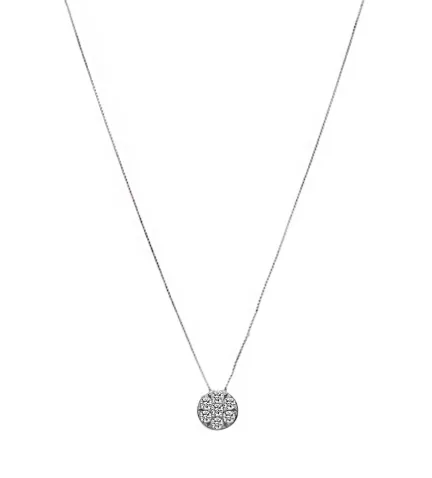 gargantilla de oro blanco con diamantes