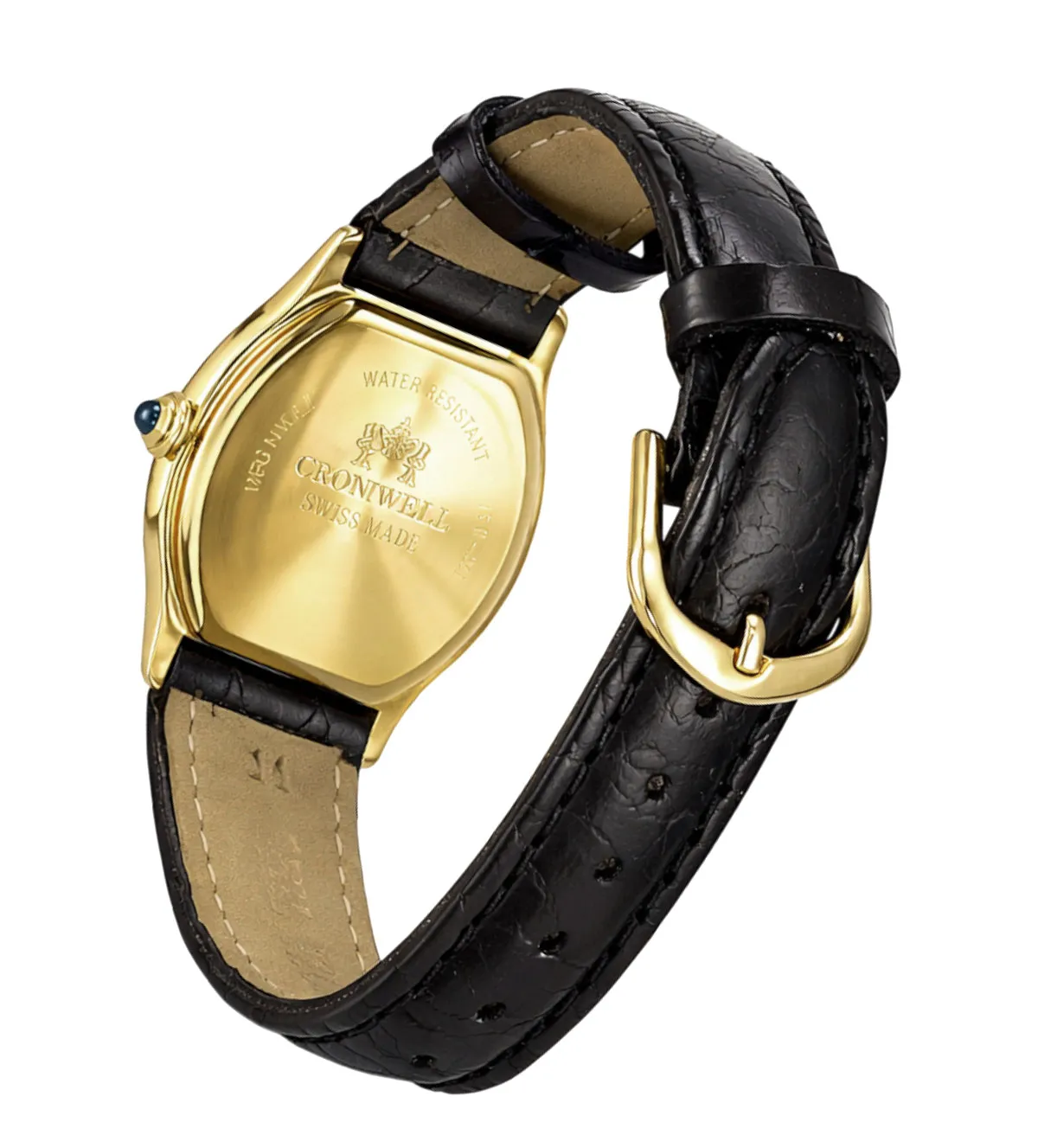 reloj de oro para mujer con correa de piel marca Cromwell 095_419101_04