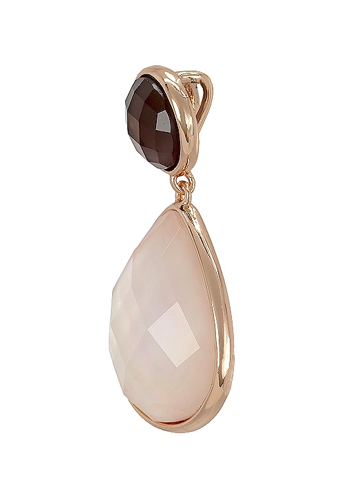 Colgante para mujer en plata con cuarzo ahumado y nácar 252_BP2485-CZAH-NACAR joyas en plata de ley