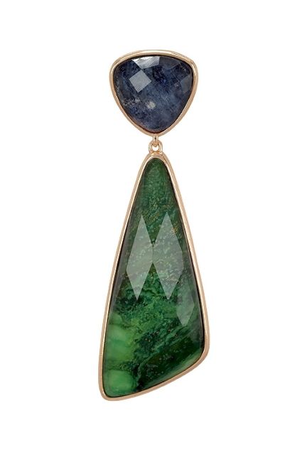 Colgante para mujer en plata con cuarzo azul y jadeita verde a precios baratos 252_BP2481-JV-DM joyas en plata de ley