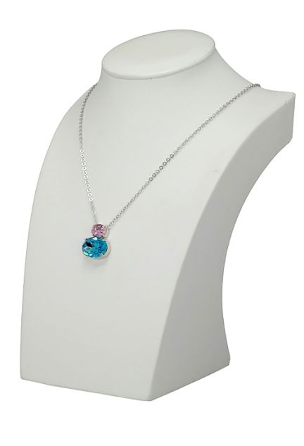 venta online joyas para mujer, Gargantilla en plata con cristales checos colores Light Turquesa y Rosa 252_GCP101-03