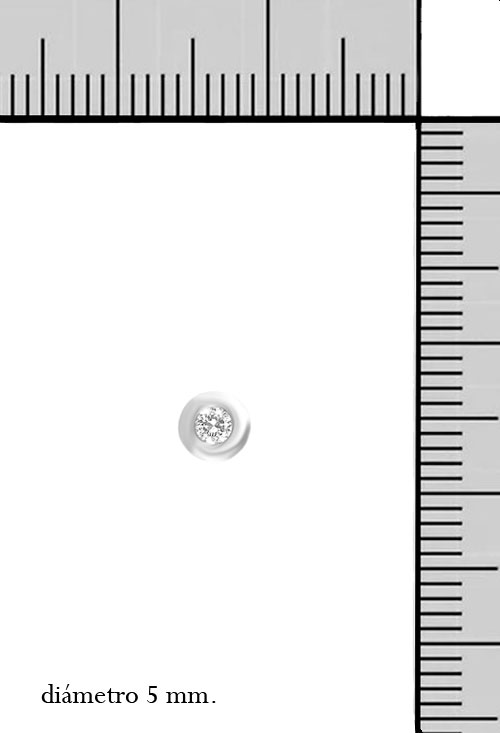 pendientes tipo chaton oro blanco 18 kilates con diamantes talla brillante foto con medidas 026_CCP020_M