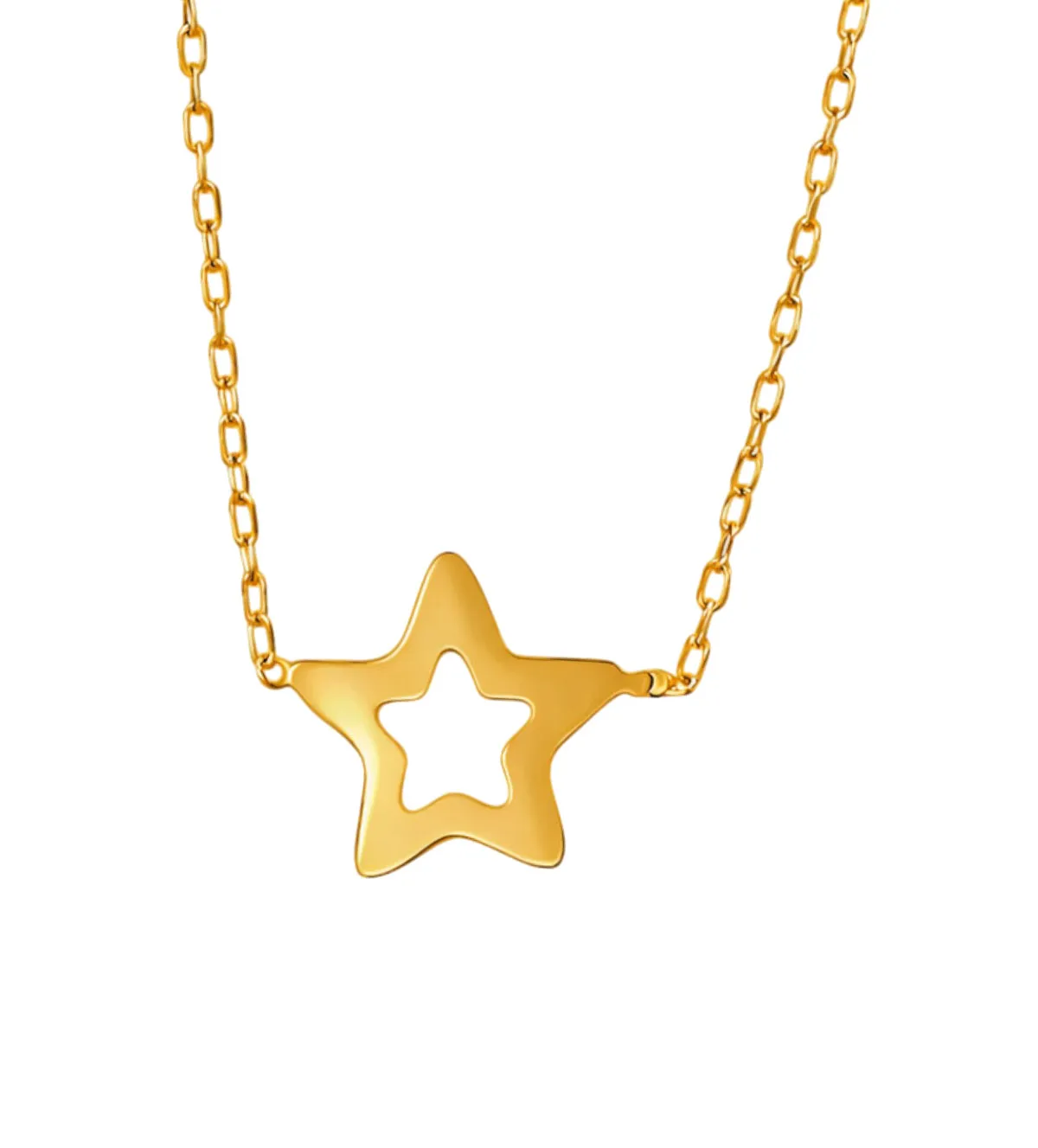 gargantilla de oro 18k estrella 5 puntas 243_501-00059