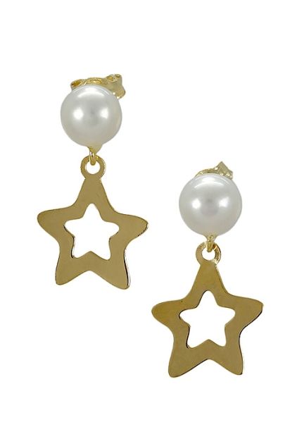 pendientes con estrella oro y perla para mujer para venta online a precios baratos 030_2635