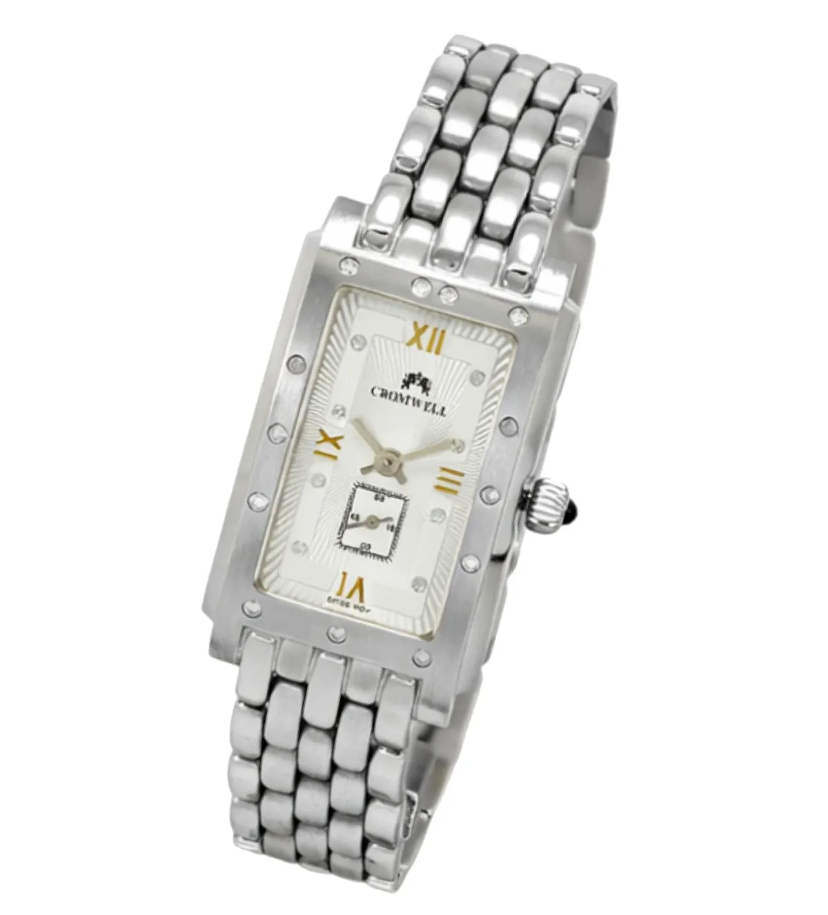 reloj de oro blanco 18 ktes con brillantes marca Cromwell para mujer