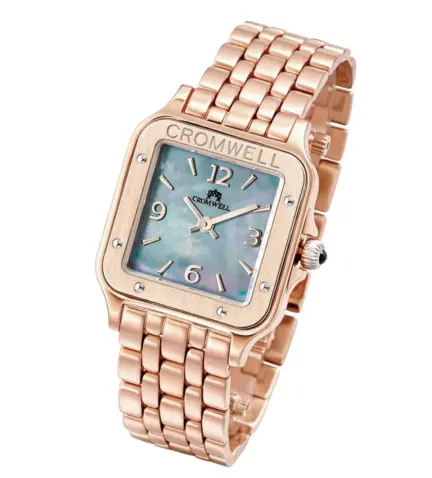 reloj de oro rosa 18 ktes con esfera de nacar gris marca CROMWELL 095_416180_01