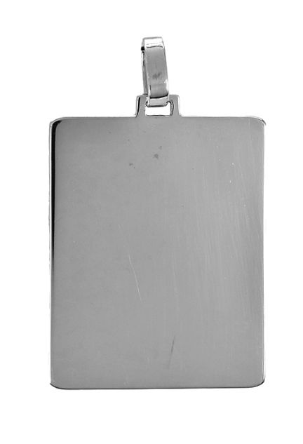 chapa identidad para grabar plata de ley 24x30 mm vista de frente 020_24-30AG