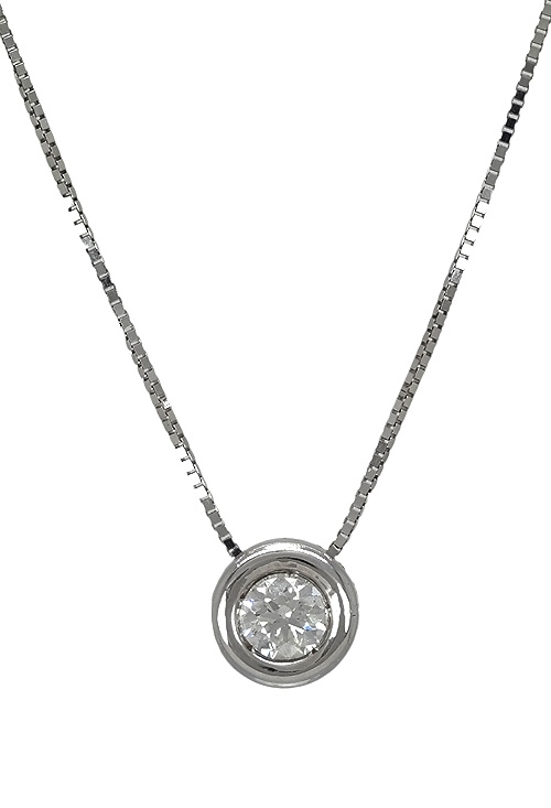 gargantilla oro blanco y diamante modelo chaton con cadena veneciana vista frontal 095_397935