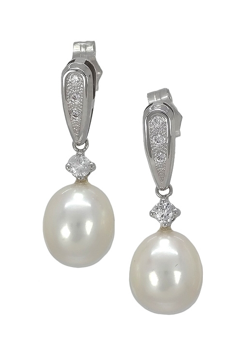 pendientes para novia oro blanco 18k y perlas cultivadas precio muy barato foto principal 234_2915-B_01