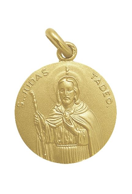 Medalla San Judas Tadeo 20 milimetros oro de ley