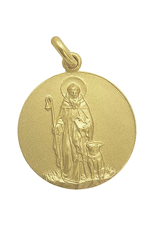Medalla San Antonio Abad oro de 25 milimetros