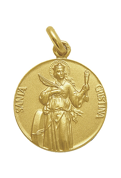 Medalla Santa Cristina 20 milimetros en oro