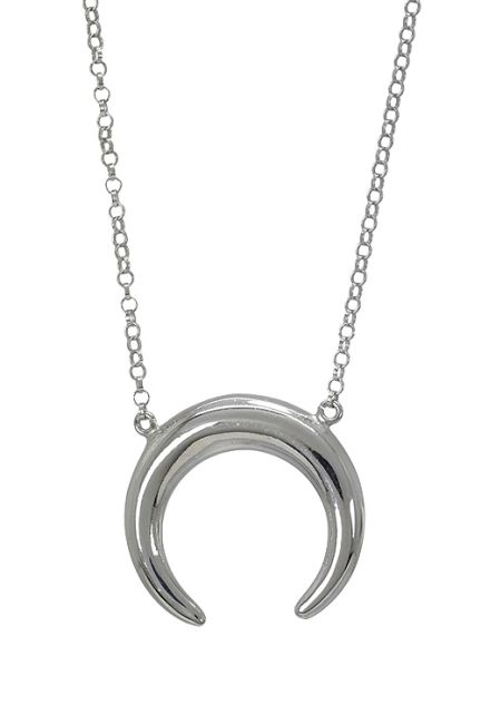 gargantilla plata de ley motivo media luna vista frontal 266_025046-1-1