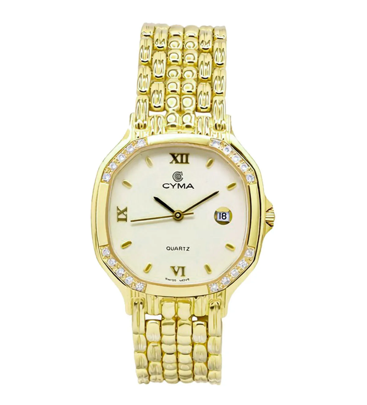 reloj de oro 18k con brillantes para mujer marca CYMA 231_1824737