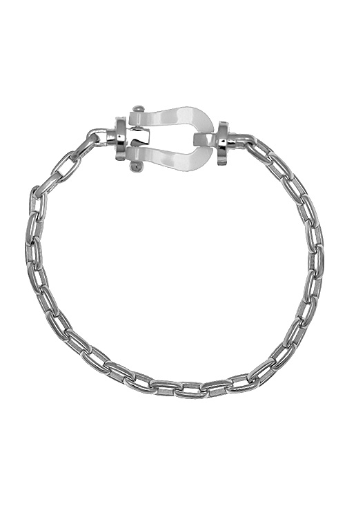 pulsera plata cadena con motivo estribo 240_PR-4B