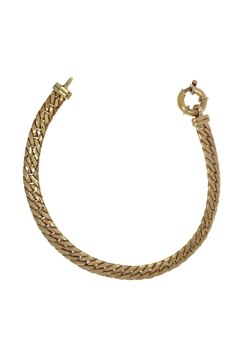pulsera oro amarillo 18 ktes modelo trenzado muy tupido vista completa 0628