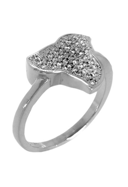 venta online de joyas de mujer en plata de ley Anillo con motivo triangular con circonitas a precio barato 037_E14-069