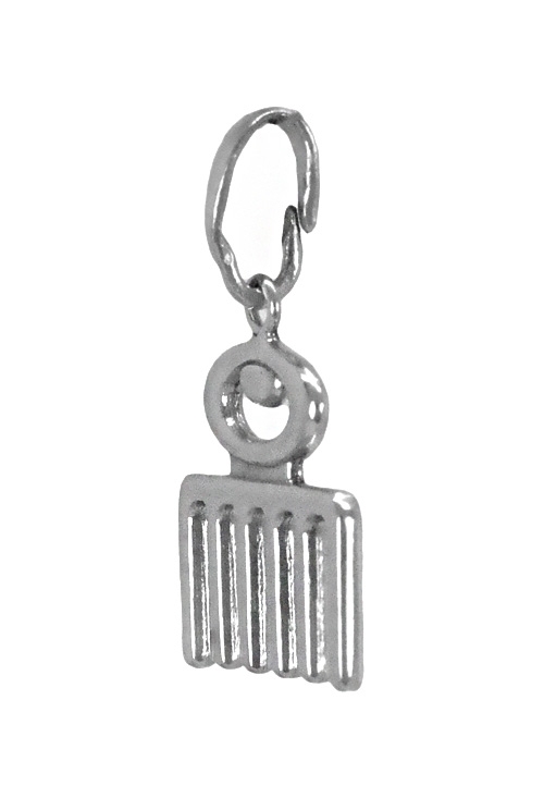 colgante adinkra de la belleza plata de ley foto lateral