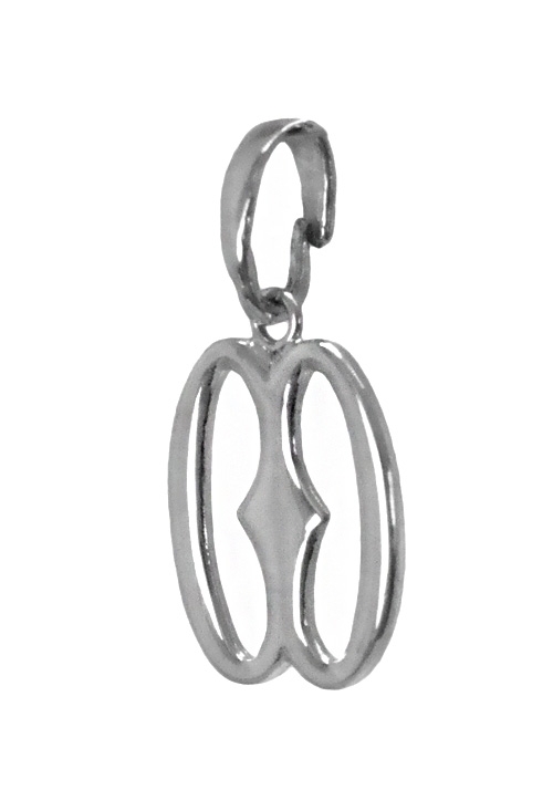 colgante de plata simbolo adinkra que representa la belleza foto lateral