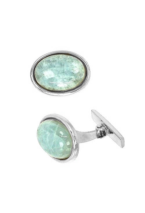 Gemelos oro blanco 18 ktes con turmalina 003_M514227 (Complementos caballero)